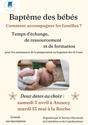 Flyer formation baptême bébés