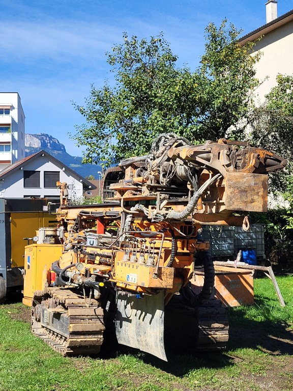 Arrivée de la foreuse en "kit"