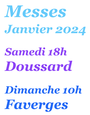 Horaire Janvier 2024